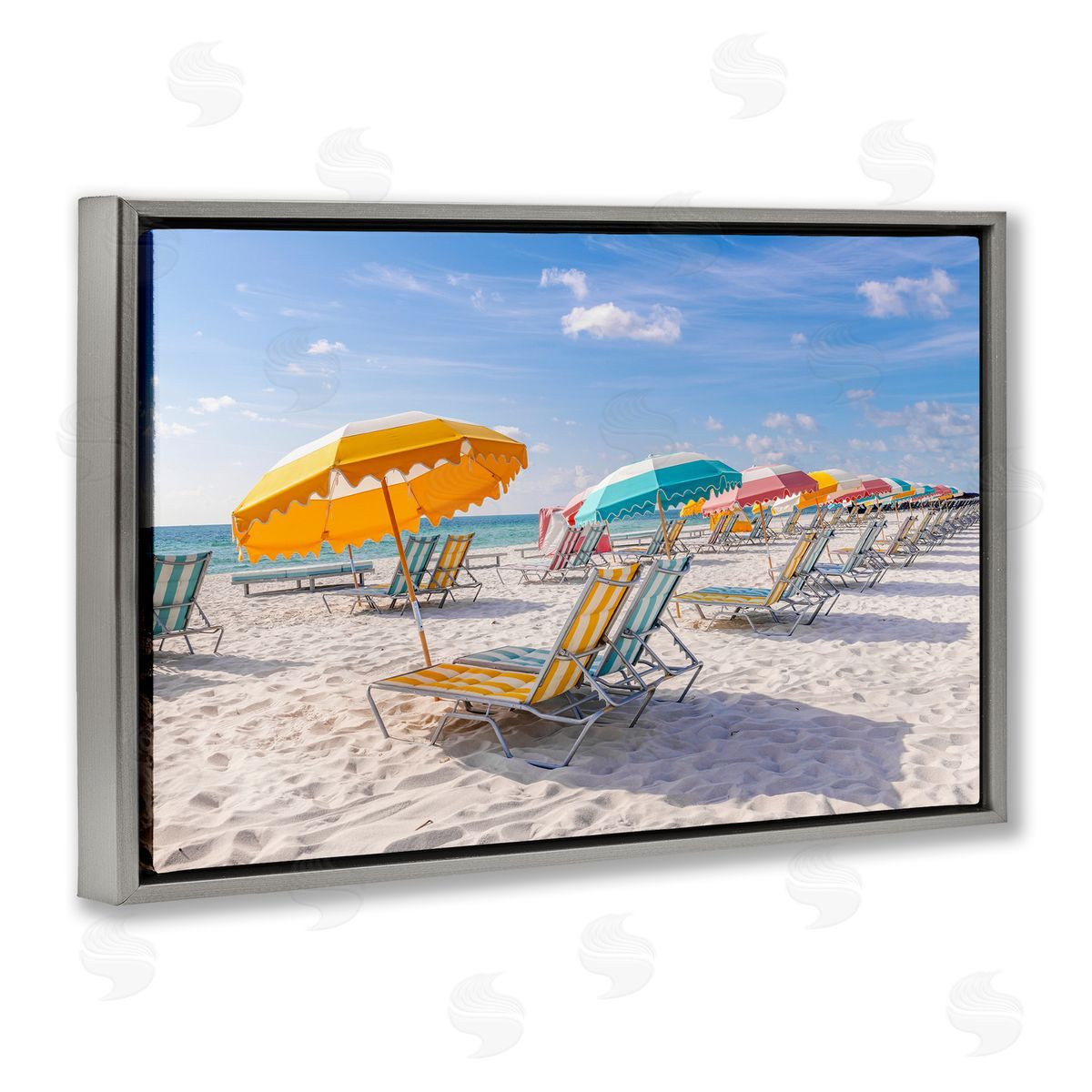Richard Silver South Miami Beach Chairs Canvas Wall Art Print