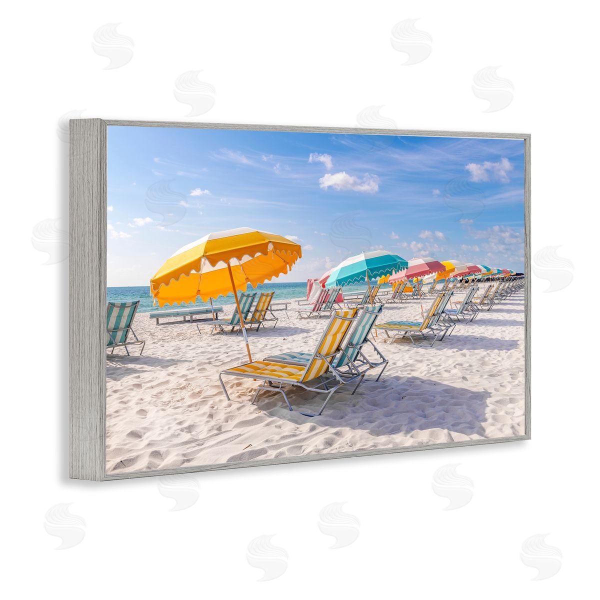 Richard Silver South Miami Beach Chairs Canvas Wall Art Print