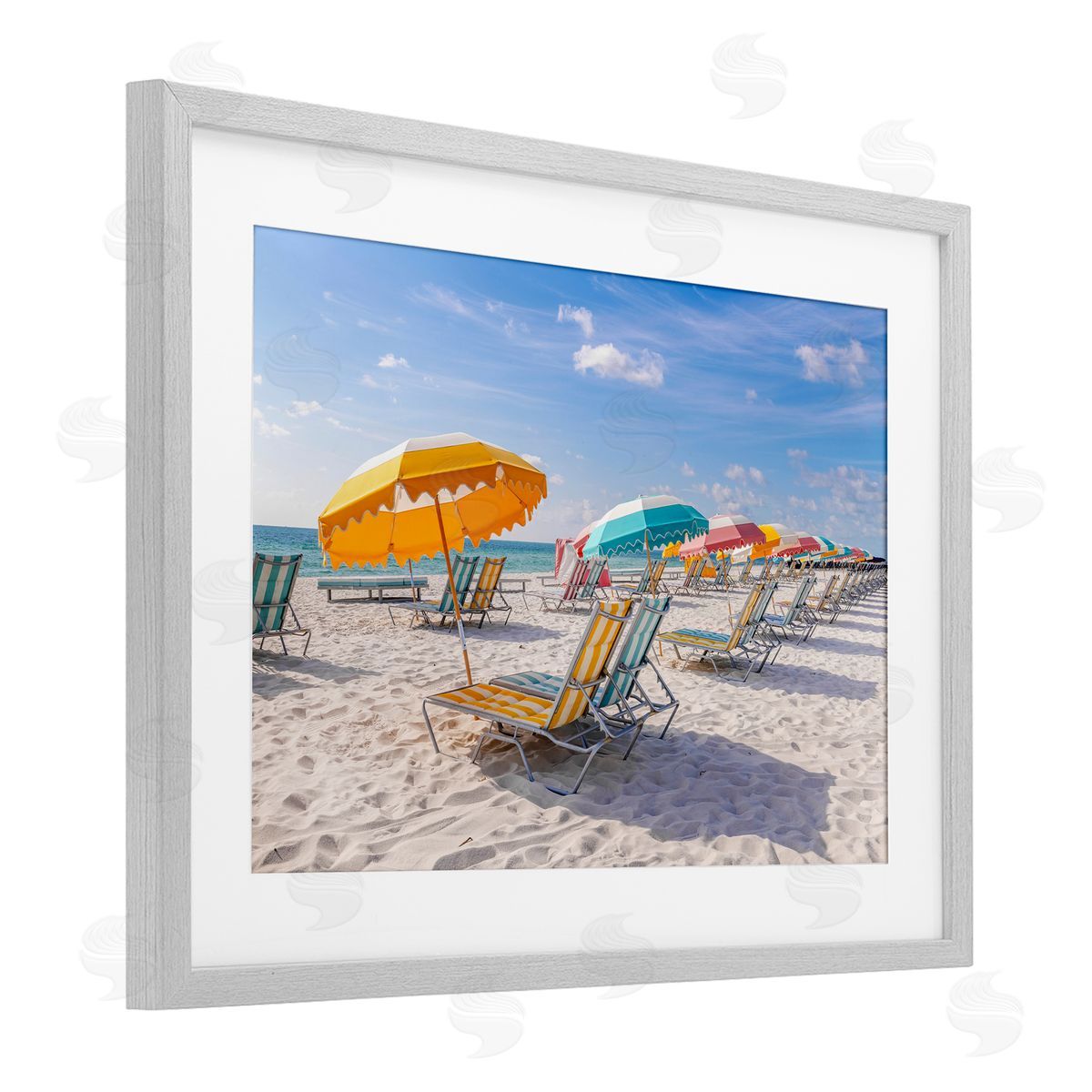 Richard Silver South Miami Beach Chairs Canvas Wall Art Print