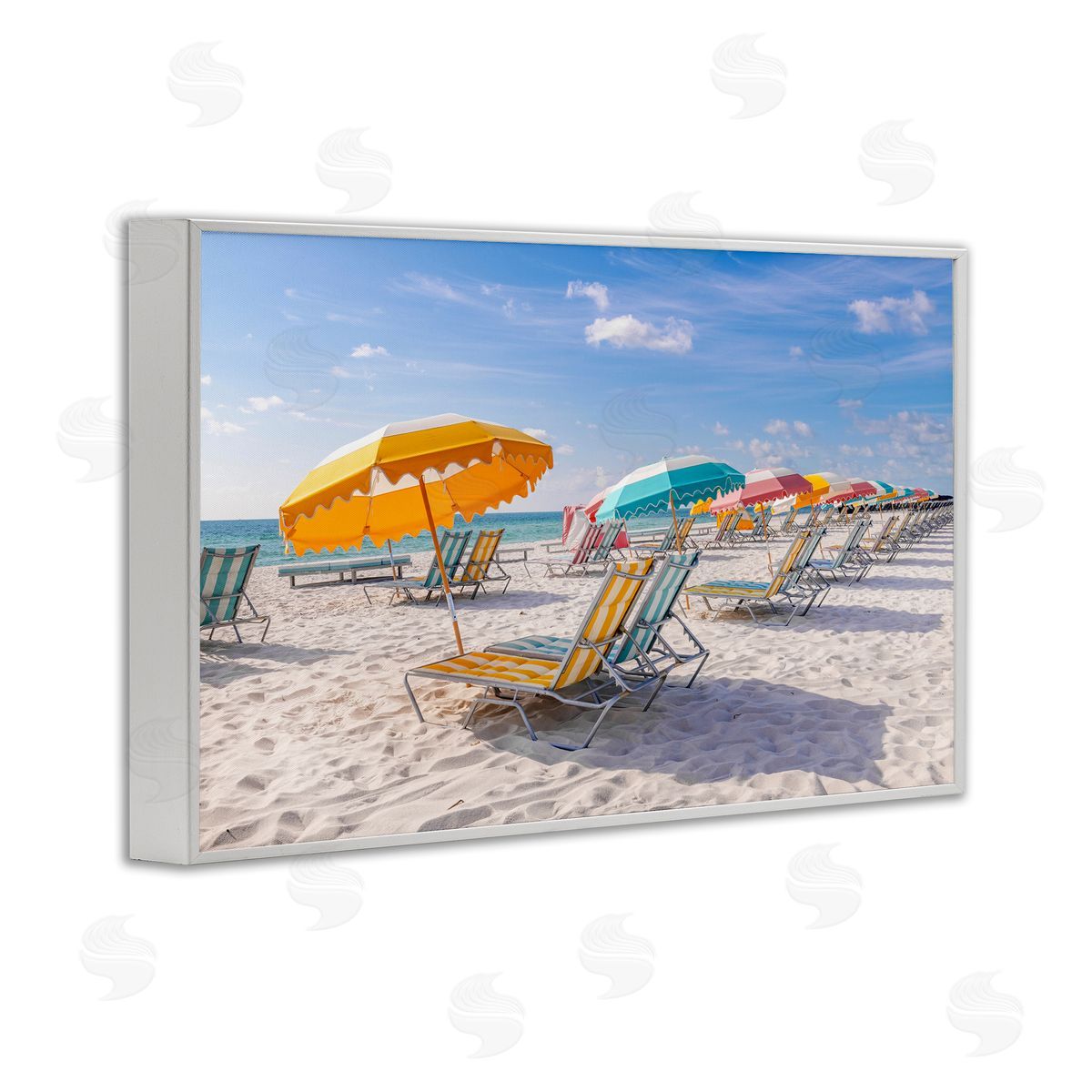 Richard Silver South Miami Beach Chairs Canvas Wall Art Print