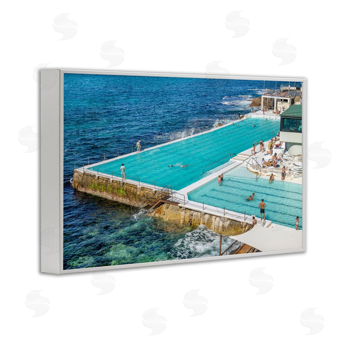 Richard Silver Bondi Icebergs Swimming Club Canvas Wall Art Print