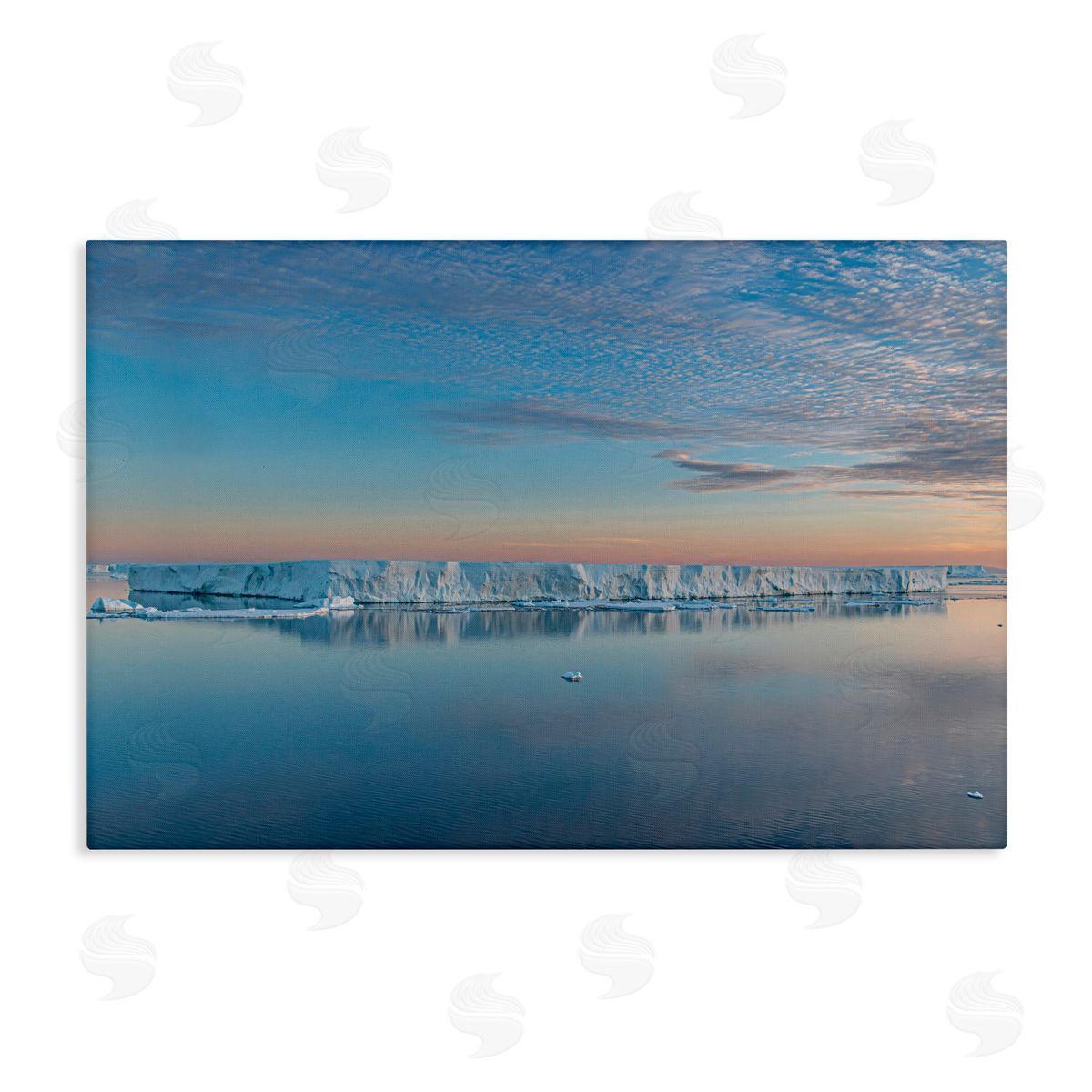 Richard Silver Iceberg Ocean Reflection Canvas Wall Art Print