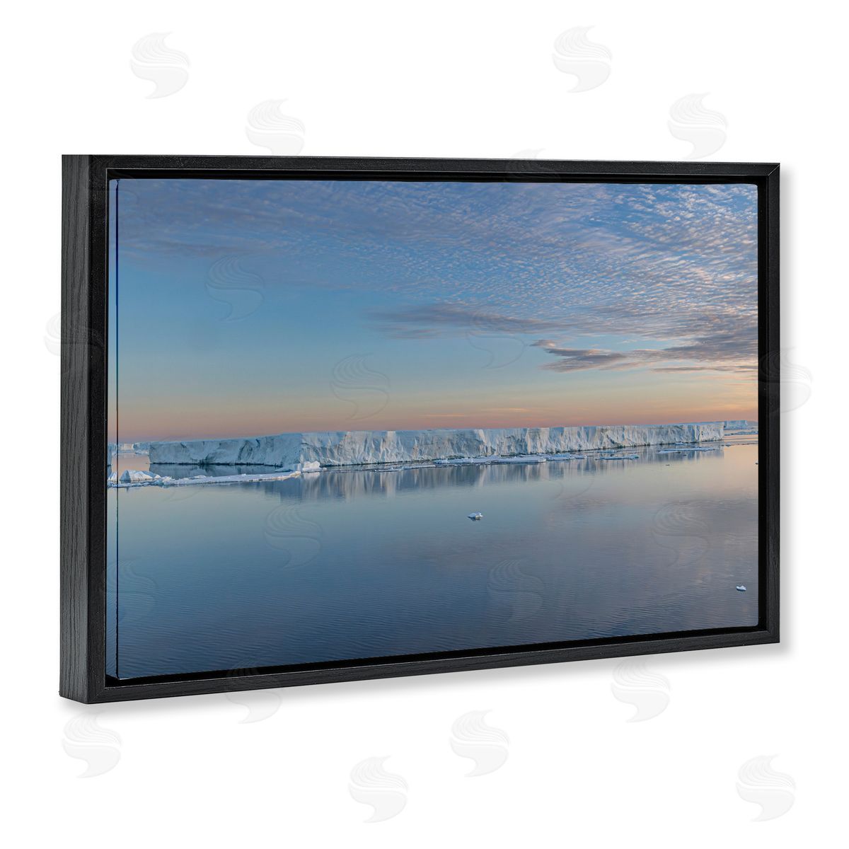 Richard Silver Iceberg Ocean Reflection Canvas Wall Art Print