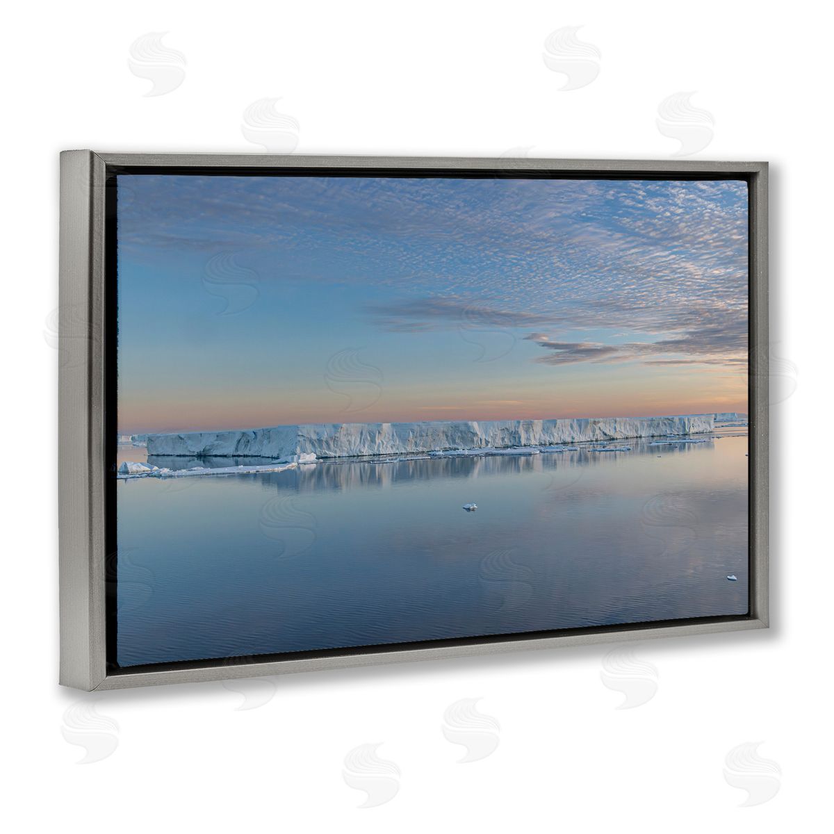 Richard Silver Iceberg Ocean Reflection Canvas Wall Art Print