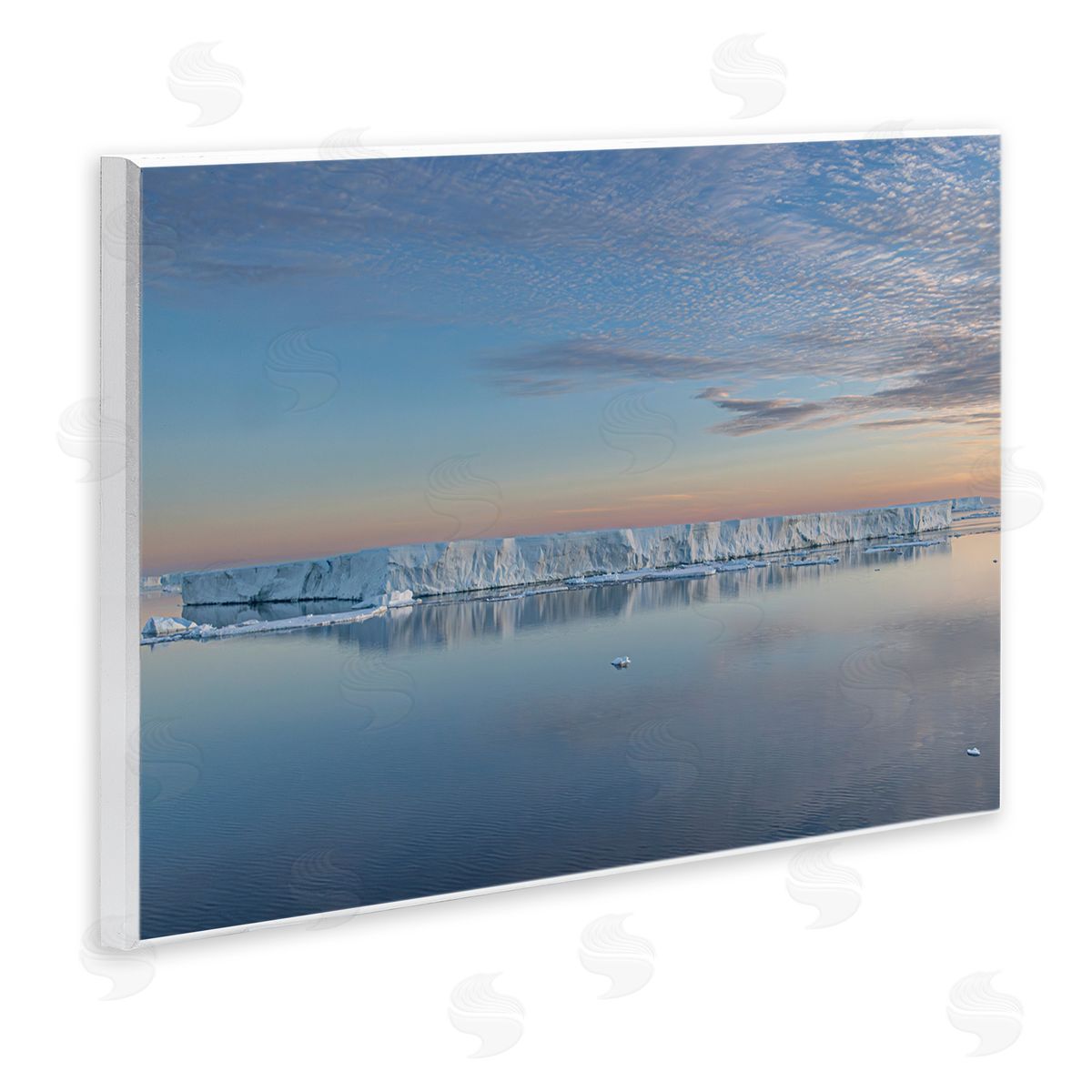 Richard Silver Iceberg Ocean Reflection Canvas Wall Art Print