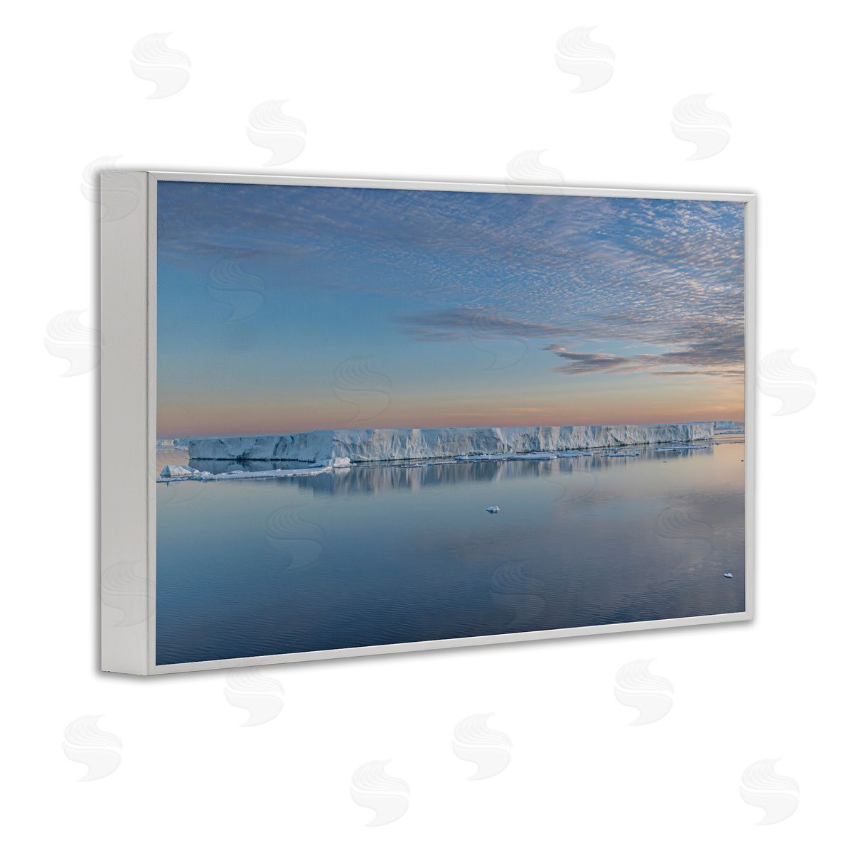 Richard Silver Iceberg Ocean Reflection Canvas Wall Art Print