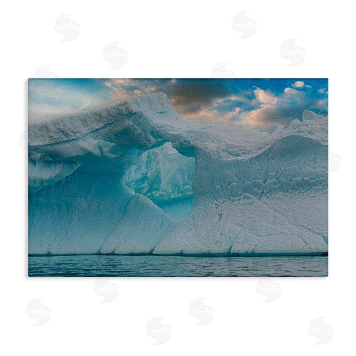 Richard Silver Giant Iceberg Arch Canvas Wall Art Print