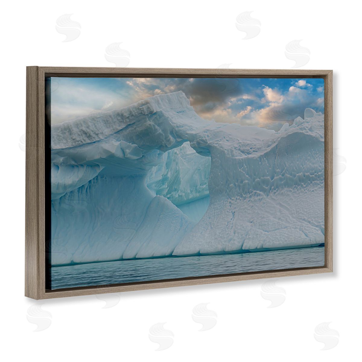 Richard Silver Giant Iceberg Arch Canvas Wall Art Print