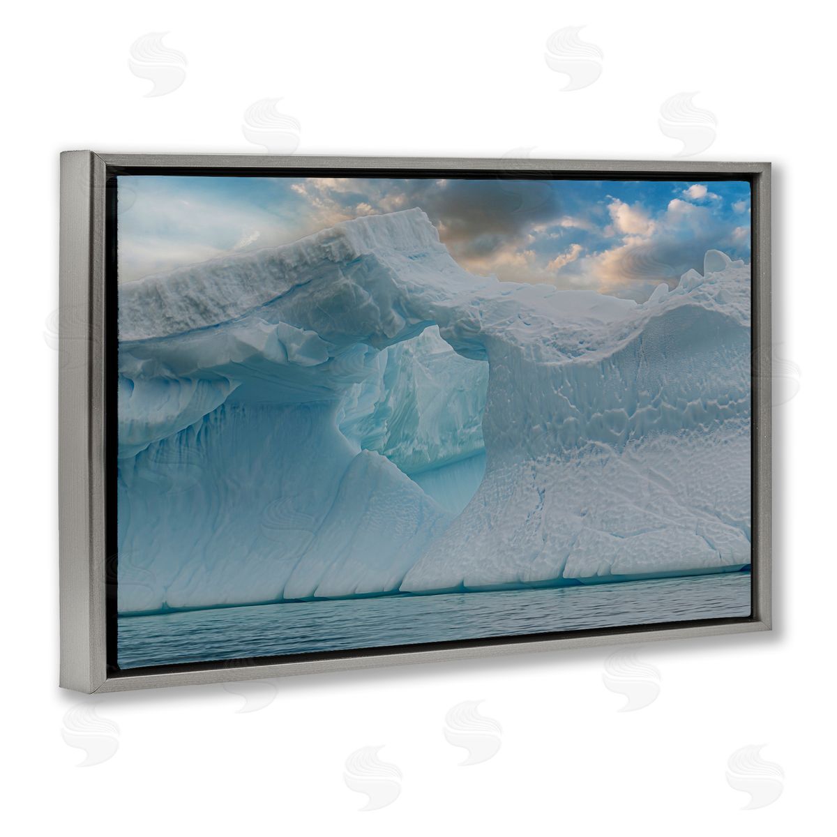 Richard Silver Giant Iceberg Arch Canvas Wall Art Print
