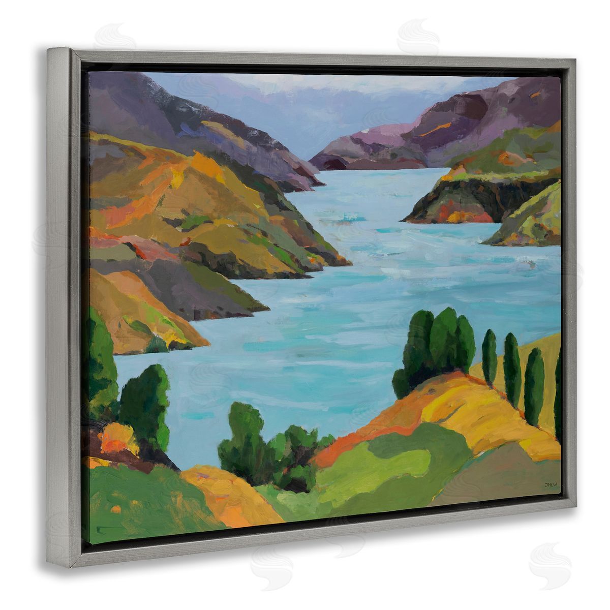 Jenny Wantuch Akaroa Sound Landscape Canvas Wall Art Print
