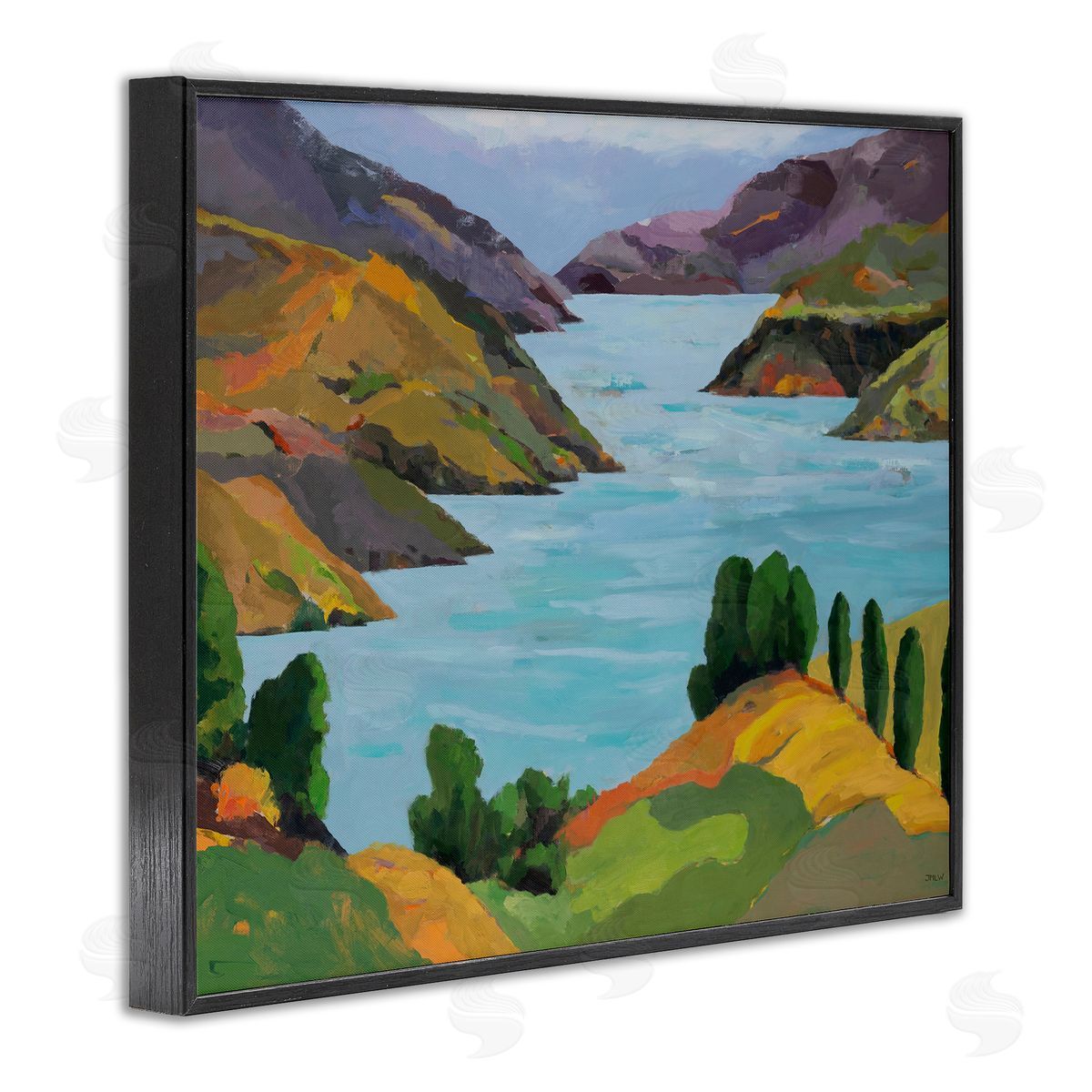 Jenny Wantuch Akaroa Sound Landscape Canvas Wall Art Print