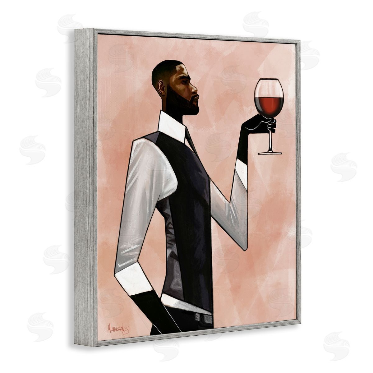 Manasseh Johnson Sr Man Toast Cheers Canvas Wall Art Print
