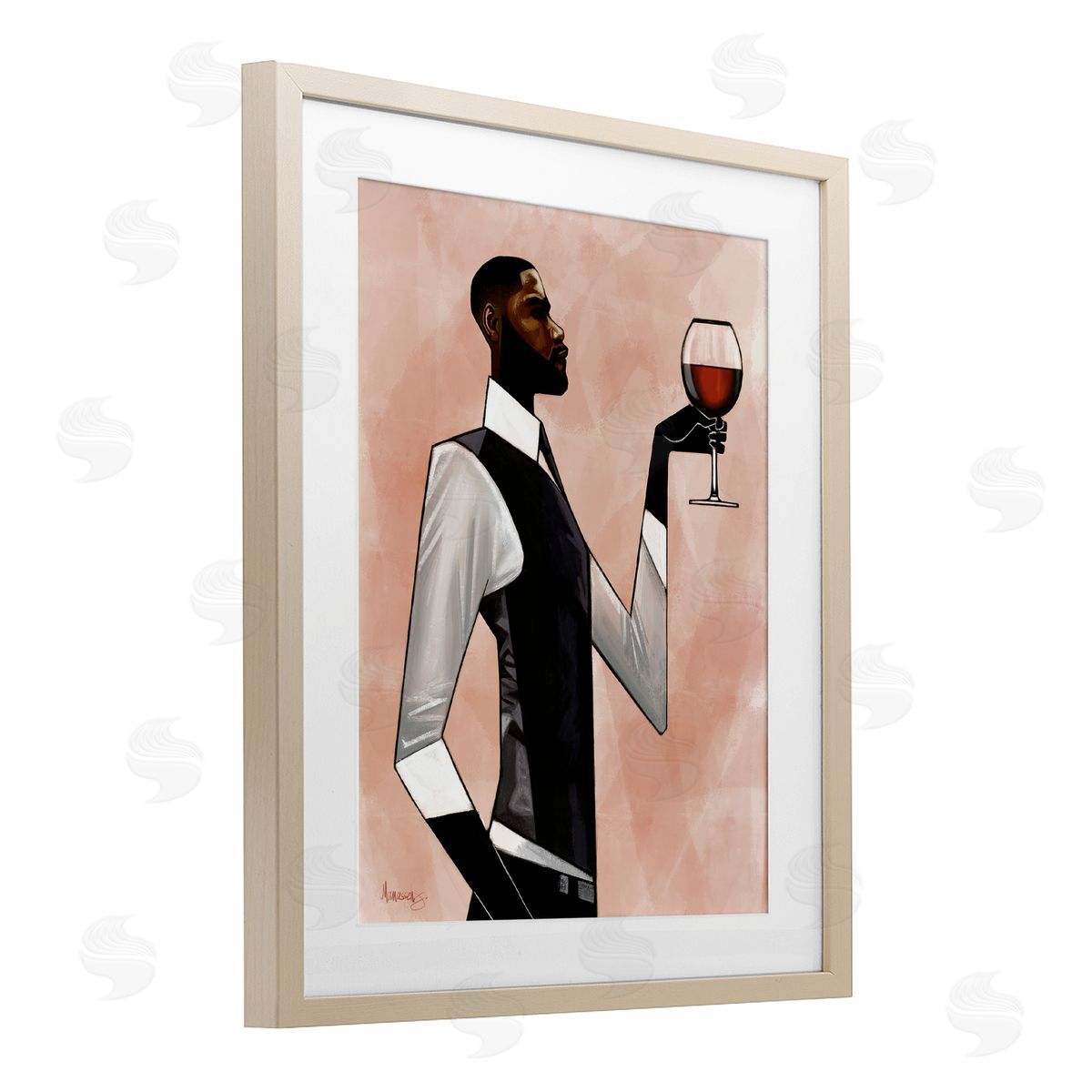 Manasseh Johnson Sr Man Toast Cheers Canvas Wall Art Print