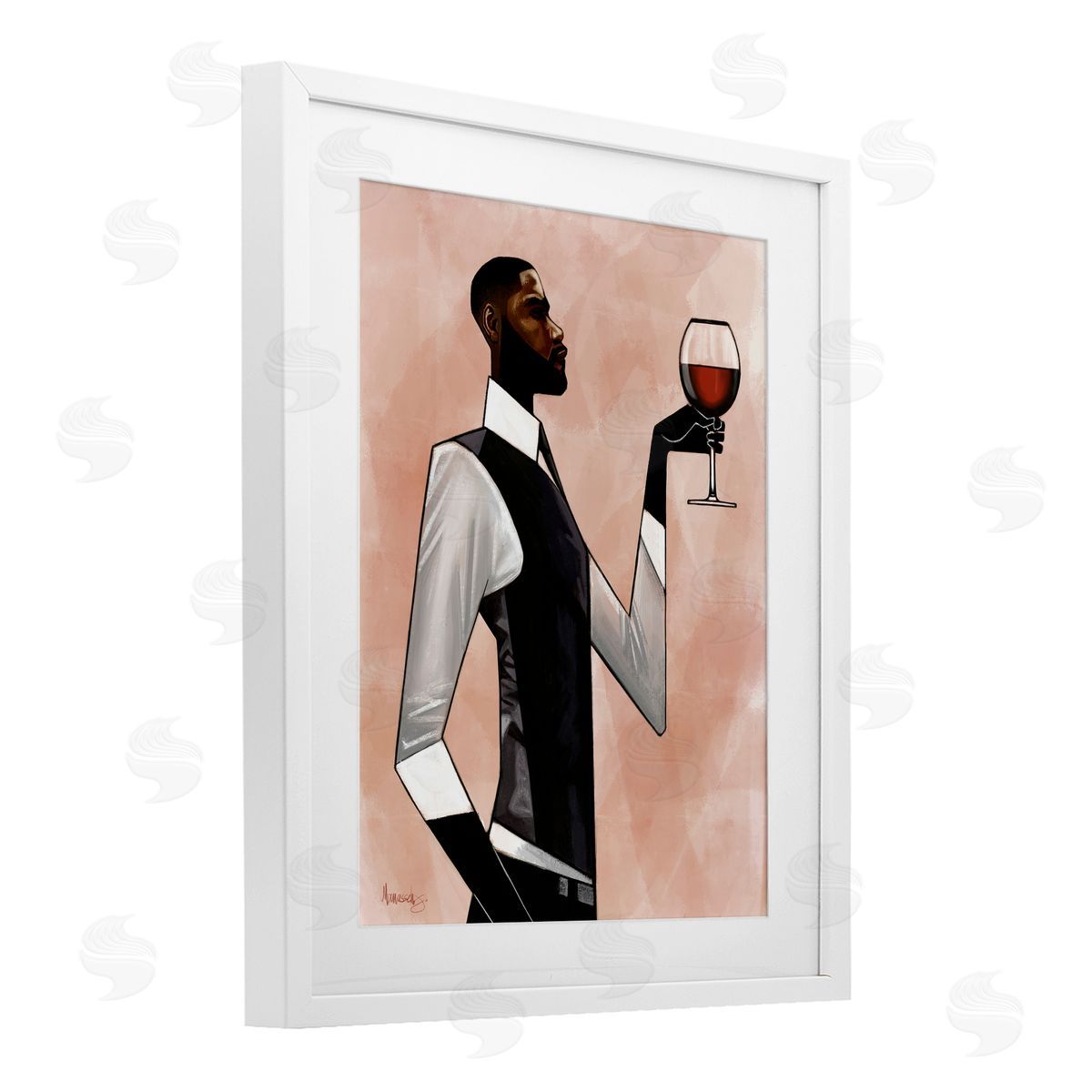 Manasseh Johnson Sr Man Toast Cheers Canvas Wall Art Print