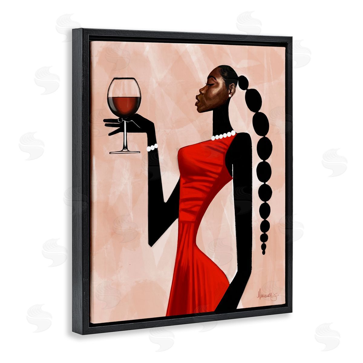 Manasseh Johnson Sr Woman Toast Cheers Canvas Wall Art Print