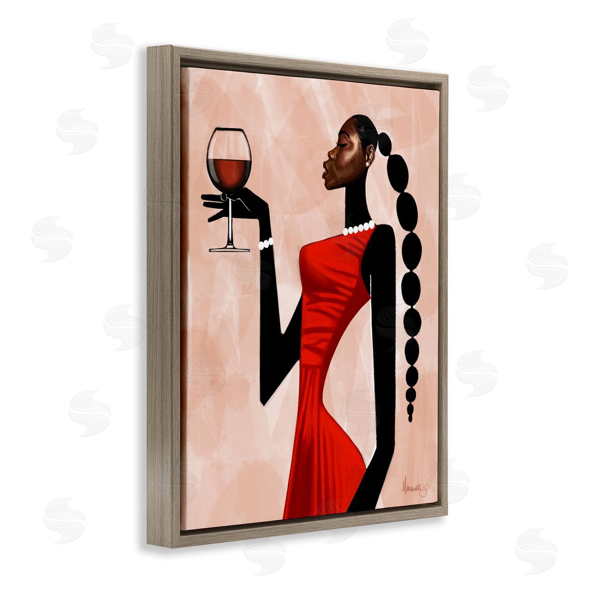 Manasseh Johnson Sr Woman Toast Cheers Canvas Wall Art Print
