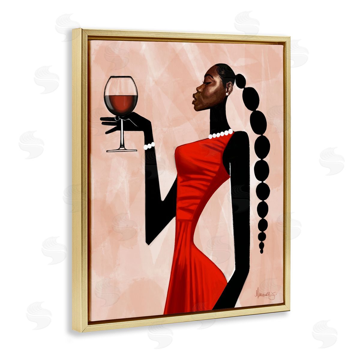Manasseh Johnson Sr Woman Toast Cheers Canvas Wall Art Print