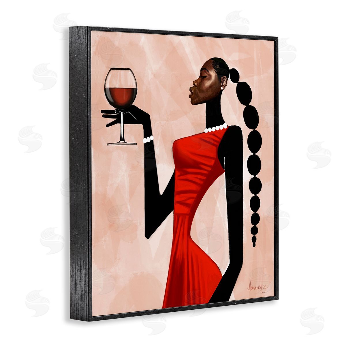 Manasseh Johnson Sr Woman Toast Cheers Canvas Wall Art Print