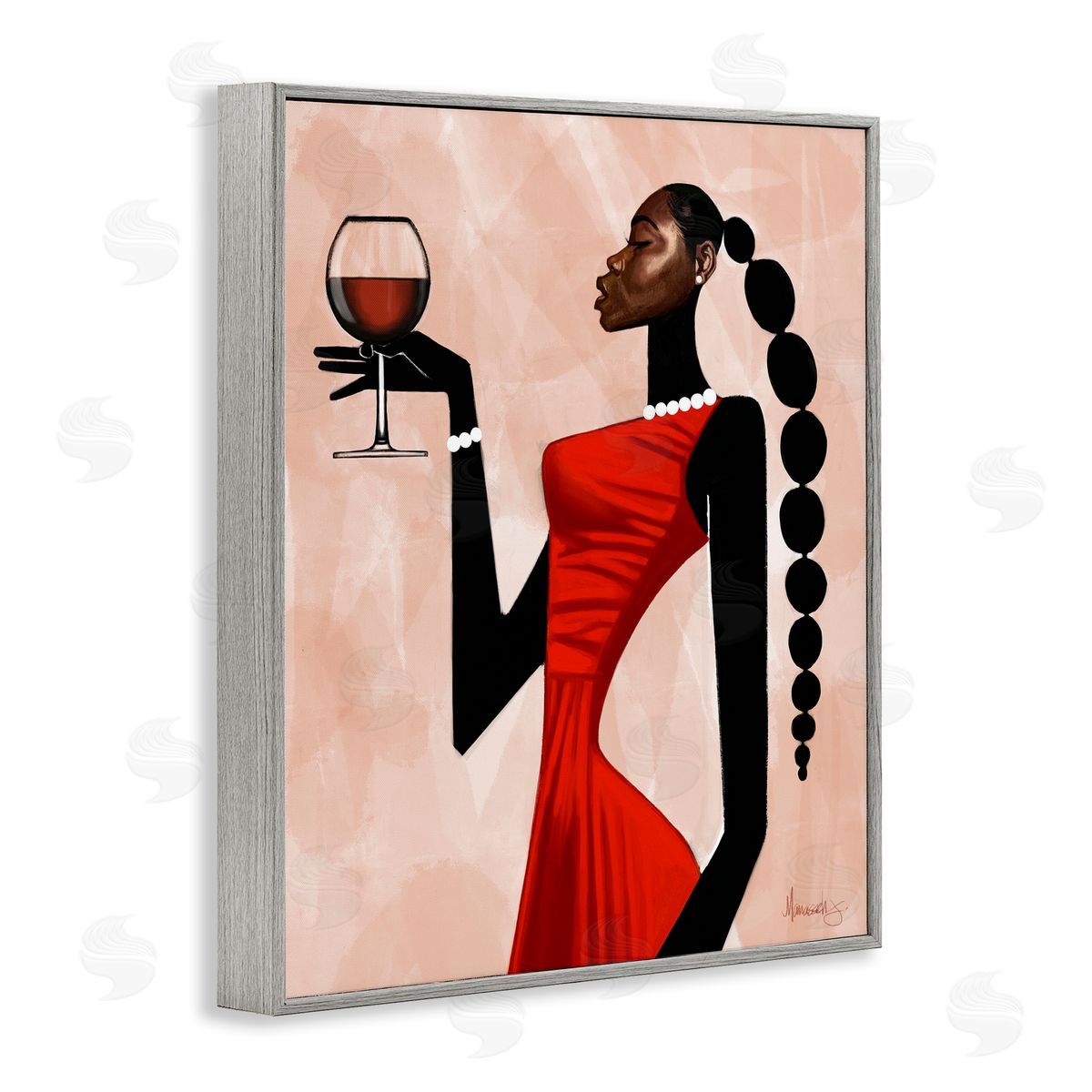 Manasseh Johnson Sr Woman Toast Cheers Canvas Wall Art Print