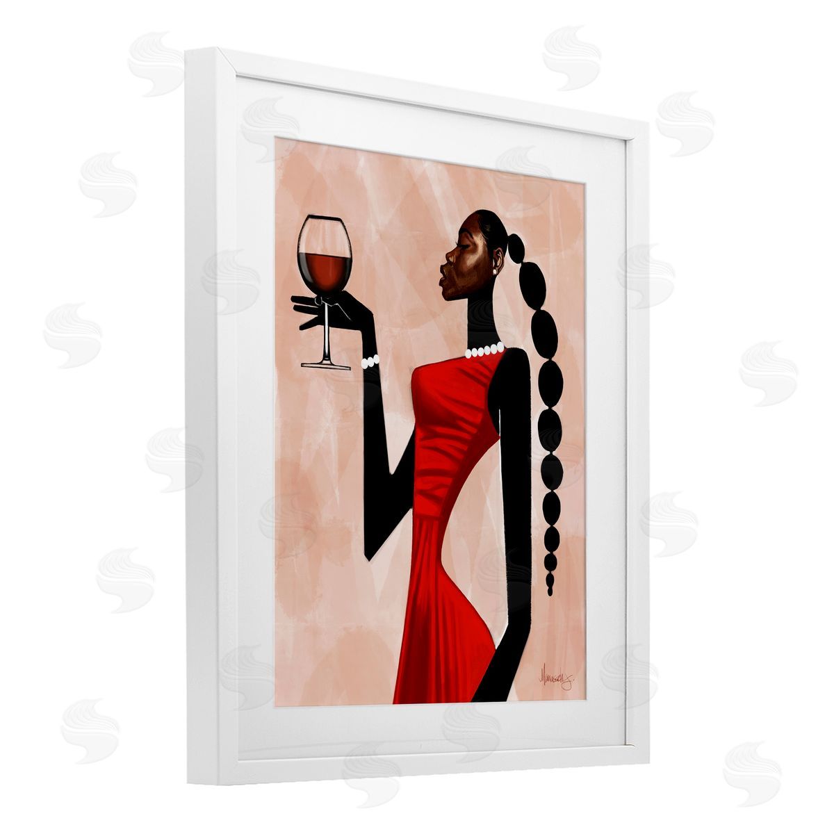 Manasseh Johnson Sr Woman Toast Cheers Canvas Wall Art Print