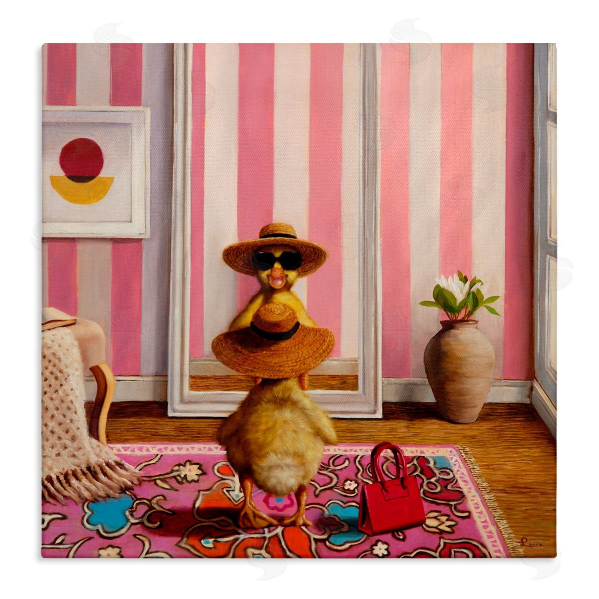 Lucia Heffernan Hello Gorgeous Duckling Canvas Wall Art Print