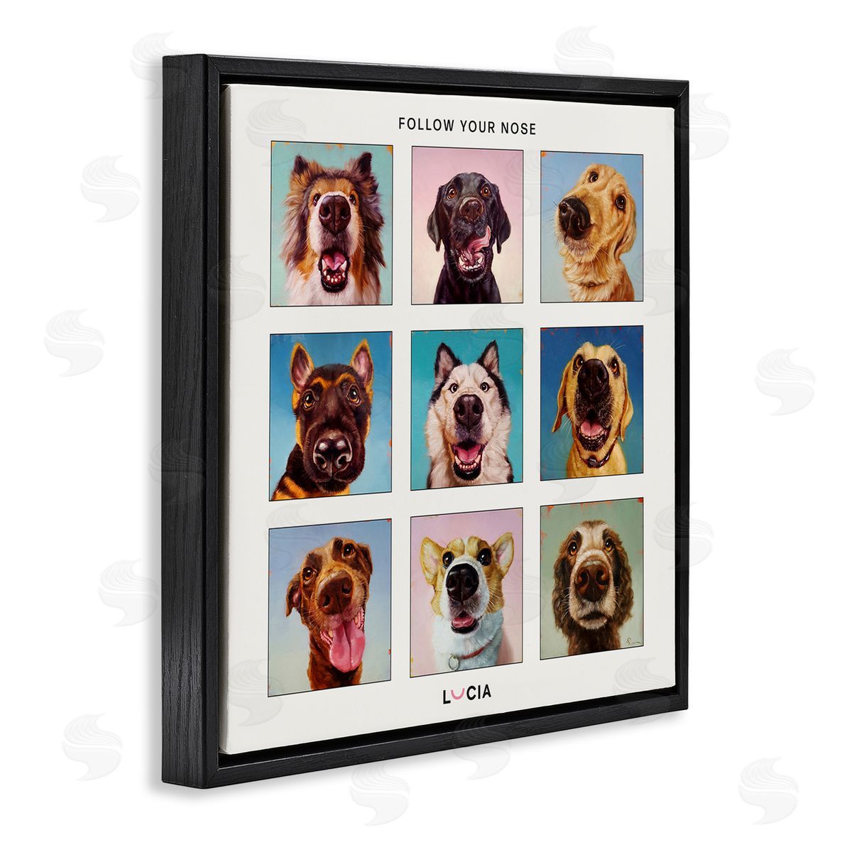 Lucia Heffernan Follow Your Nose Dogs Canvas Wall Art Print