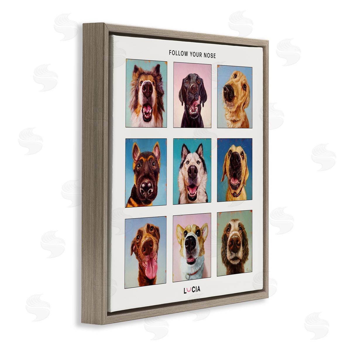 Lucia Heffernan Follow Your Nose Dogs Canvas Wall Art Print