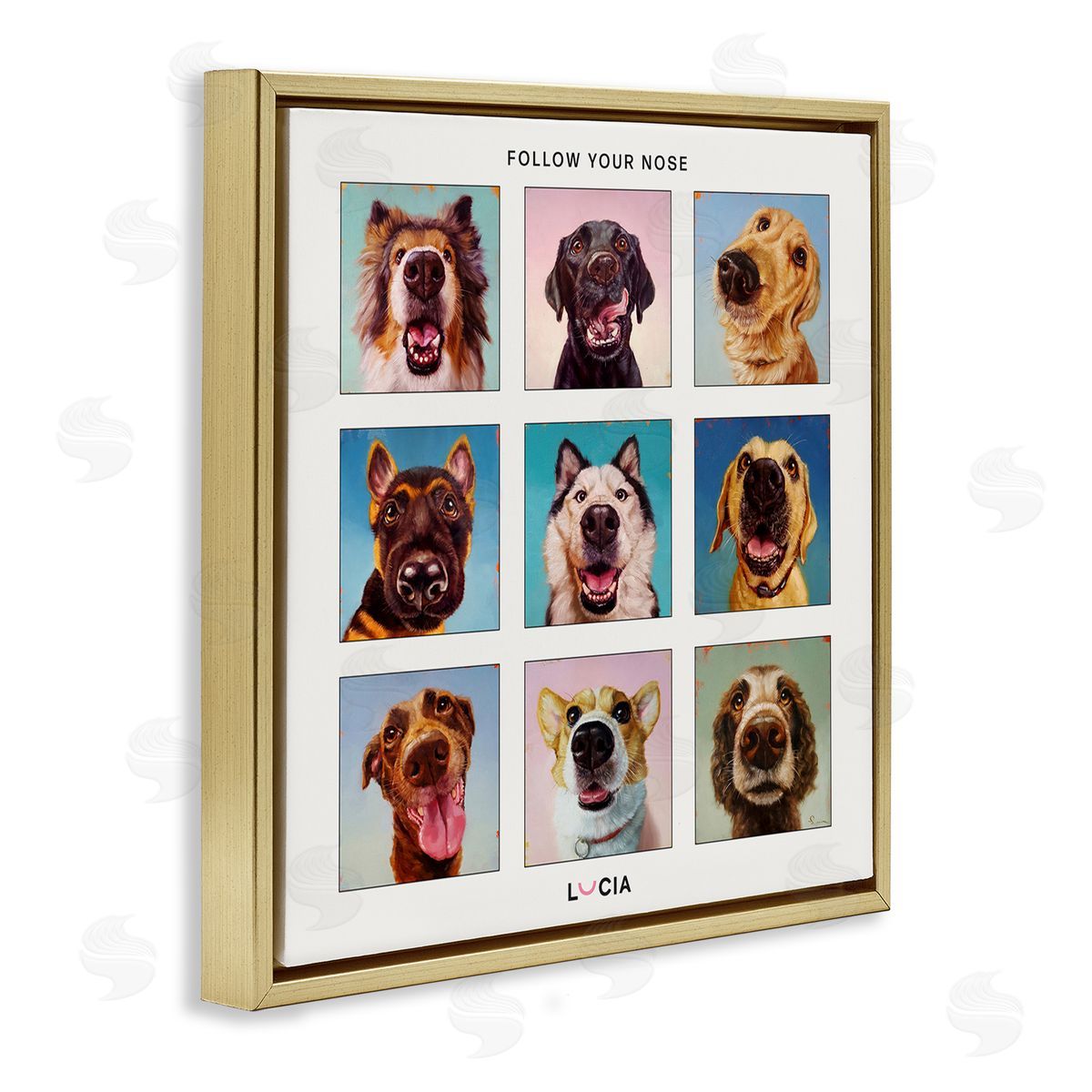 Lucia Heffernan Follow Your Nose Dogs Canvas Wall Art Print
