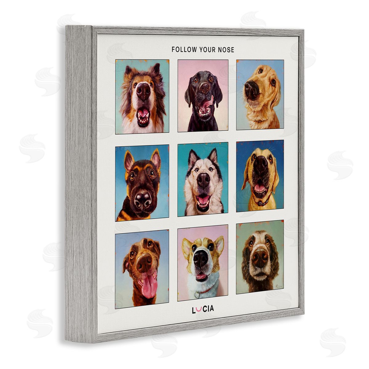 Lucia Heffernan Follow Your Nose Dogs Canvas Wall Art Print