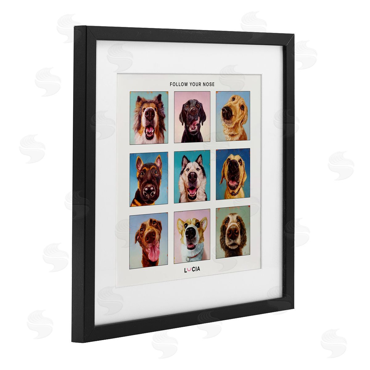 Lucia Heffernan Follow Your Nose Dogs Canvas Wall Art Print