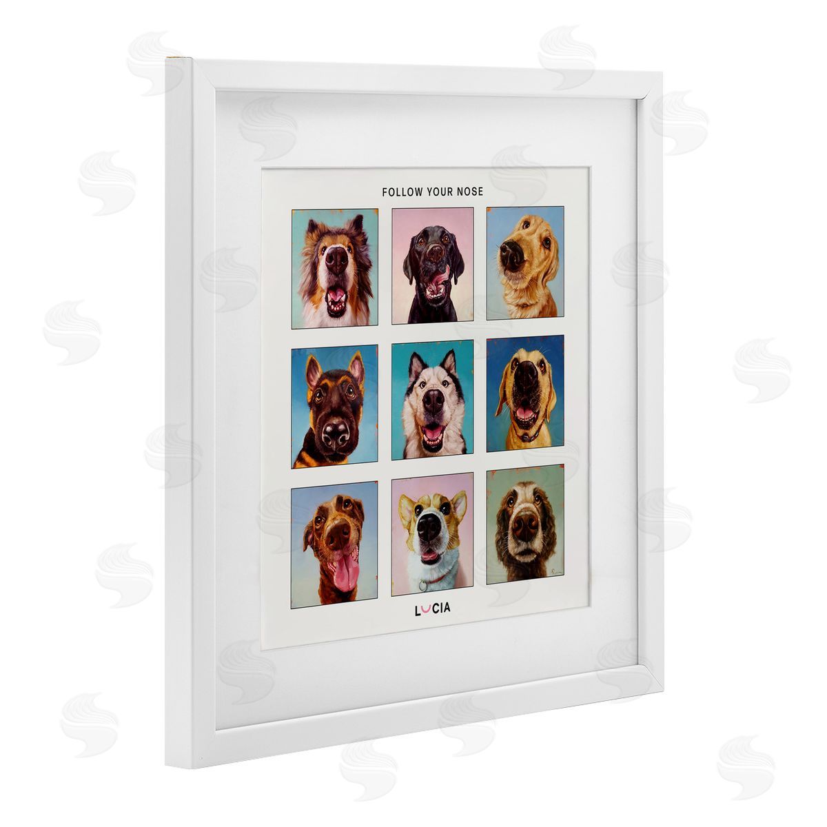 Lucia Heffernan Follow Your Nose Dogs Canvas Wall Art Print