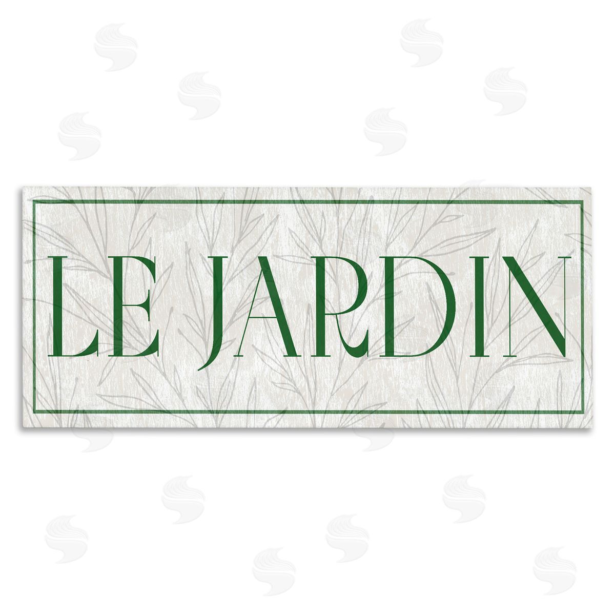 Lil' Rue Le Jardin on Minimal Leaves Canvas Wall Art Print