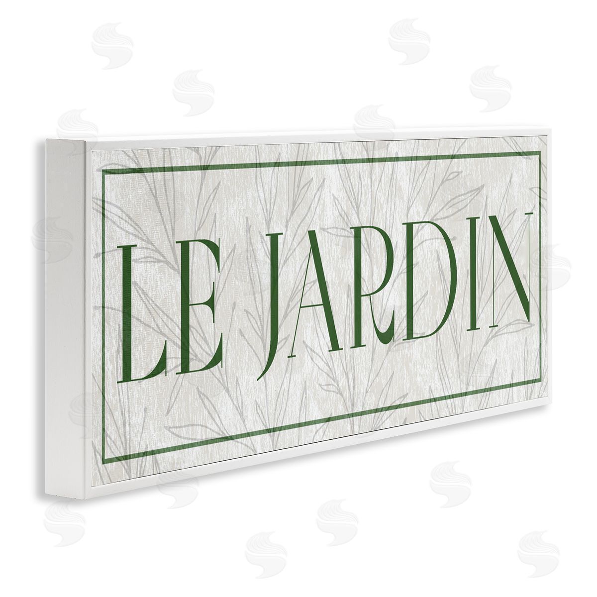 Lil' Rue Le Jardin on Minimal Leaves Canvas Wall Art Print