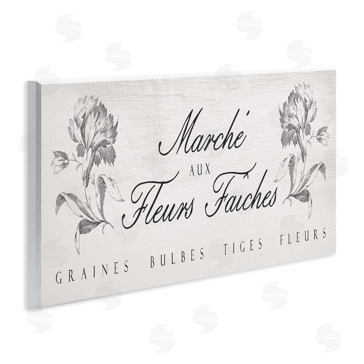 Lil' Rue French Flower Market Rustic Canvas Wall Art Print