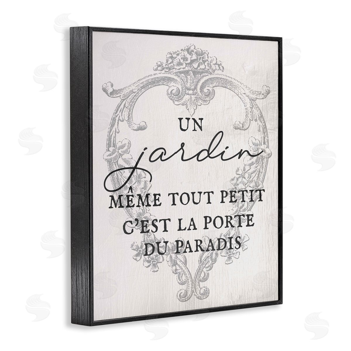 Lil' Rue French Phrase with Vintage Border Canvas Wall Art Print