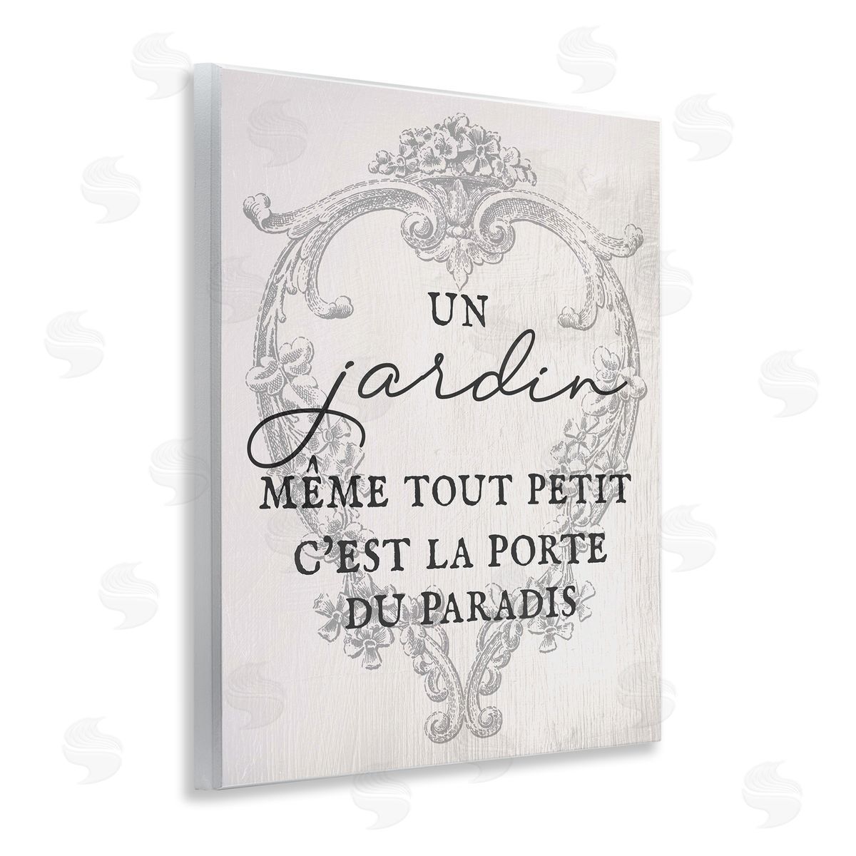 Lil' Rue French Phrase with Vintage Border Canvas Wall Art Print
