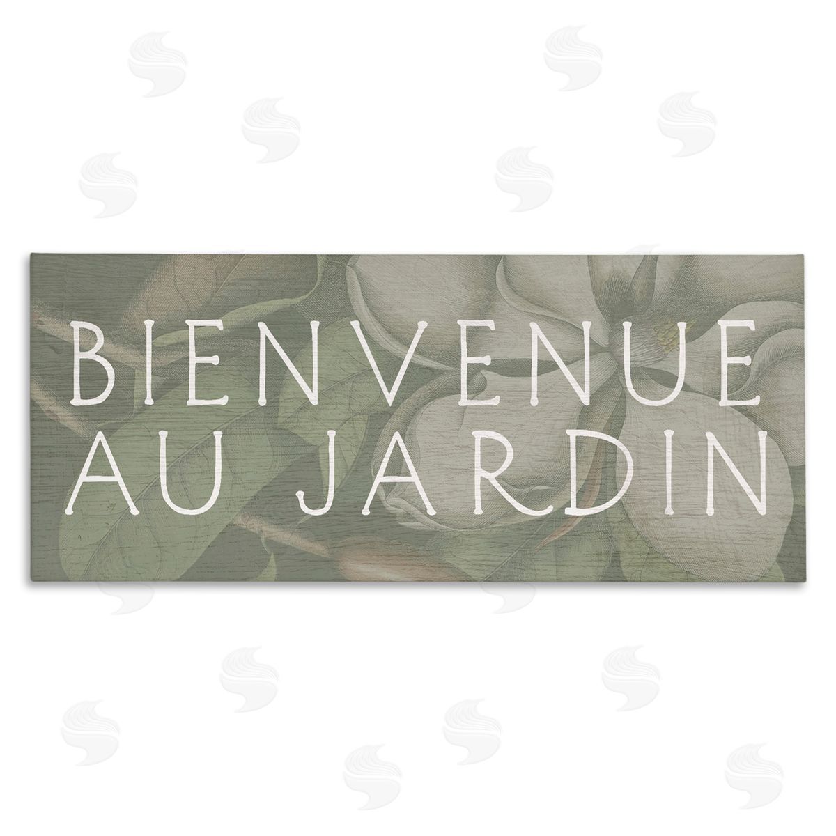 Lil' Rue Vintage Grey Garden Welcome Canvas Wall Art Print