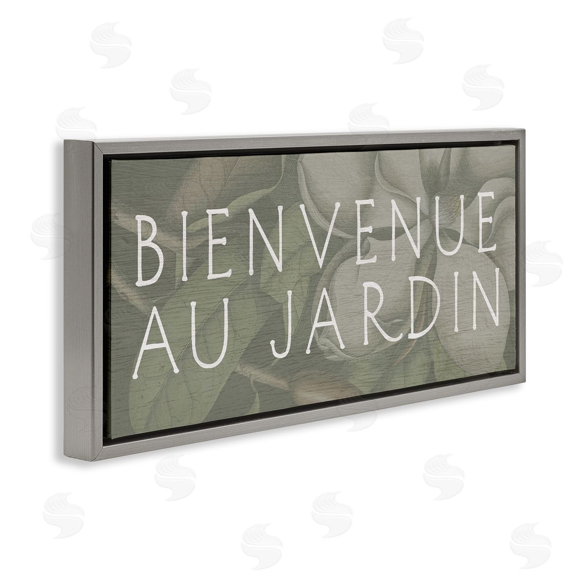 Lil' Rue Vintage Grey Garden Welcome Canvas Wall Art Print