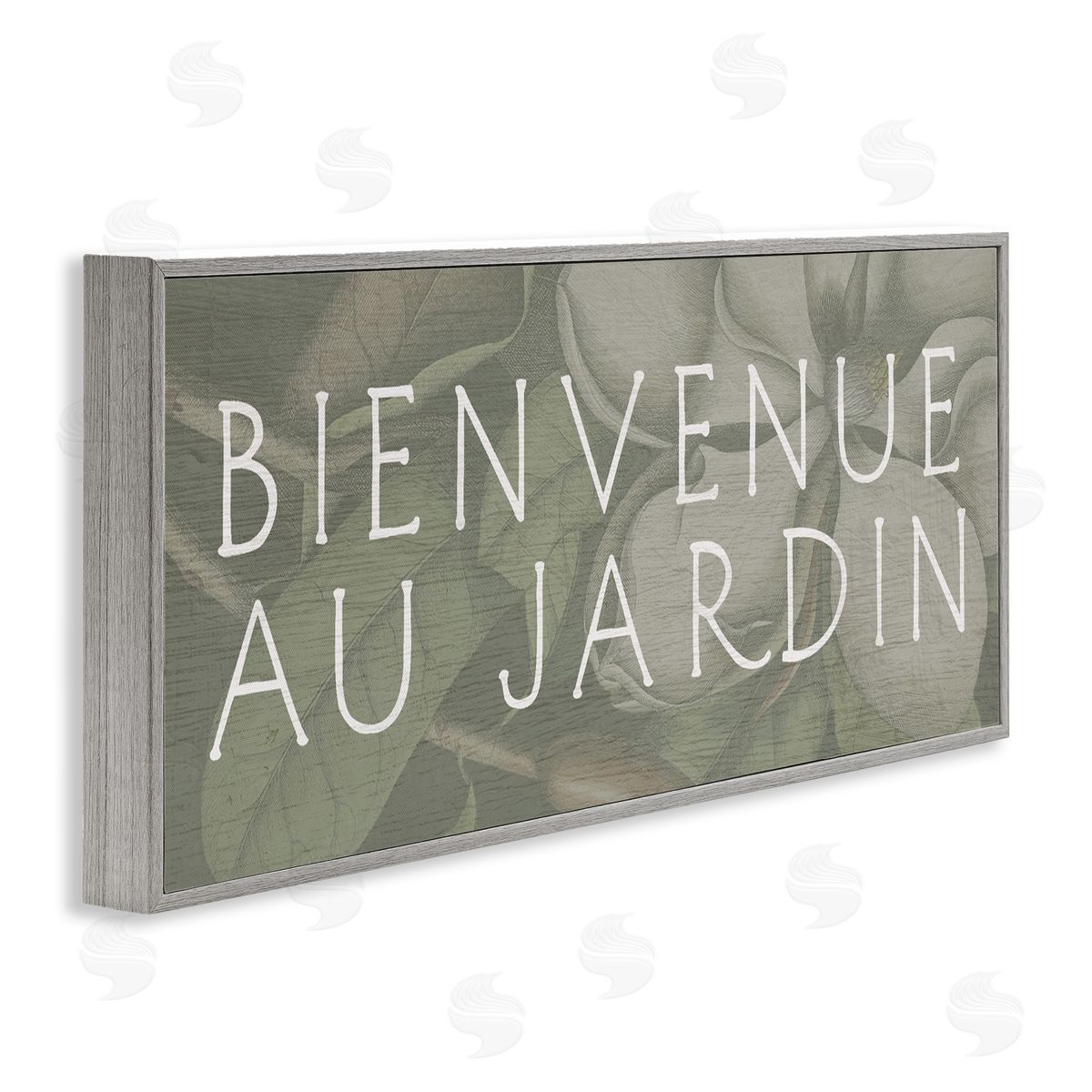 Lil' Rue Vintage Grey Garden Welcome Canvas Wall Art Print