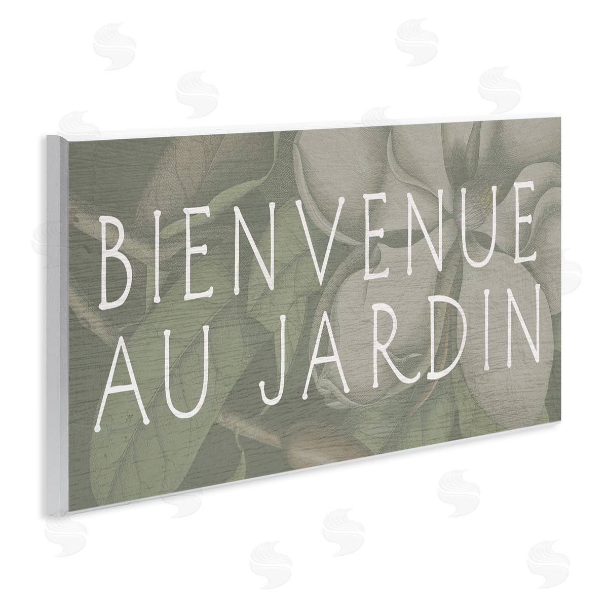 Lil' Rue Vintage Grey Garden Welcome Canvas Wall Art Print