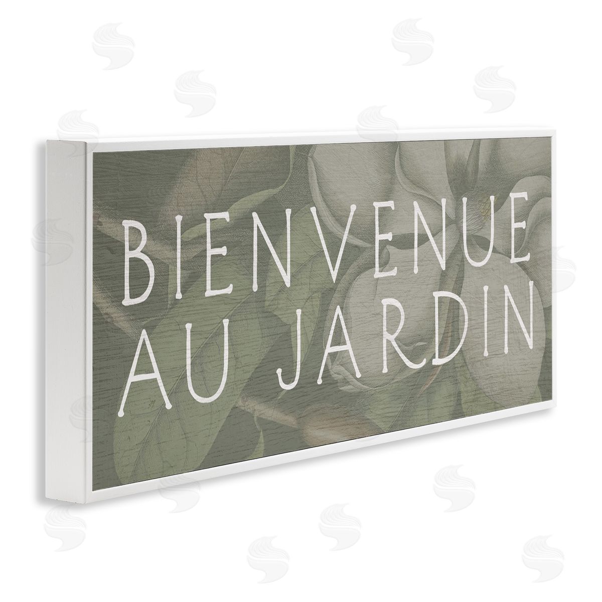 Lil' Rue Vintage Grey Garden Welcome Canvas Wall Art Print