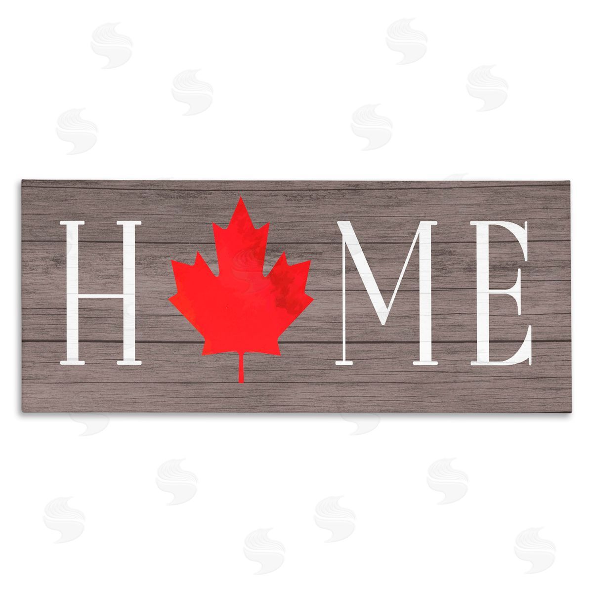 Lil' Rue Rustic Home with Maple Leaf Canvas Wall Art Print