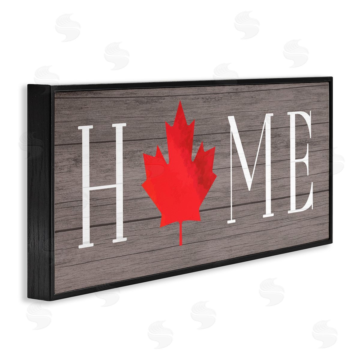 Lil' Rue Rustic Home with Maple Leaf Canvas Wall Art Print
