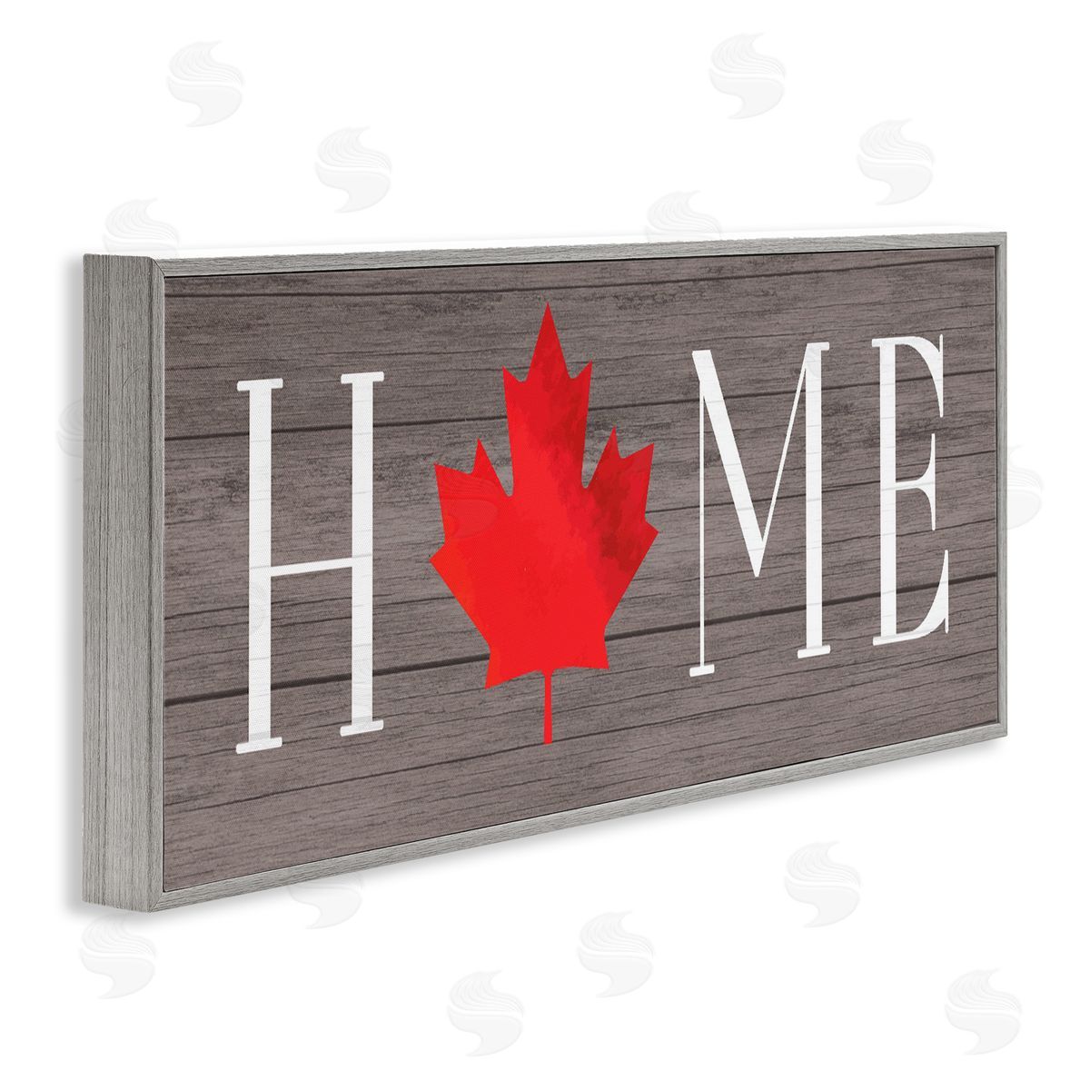 Lil' Rue Rustic Home with Maple Leaf Canvas Wall Art Print