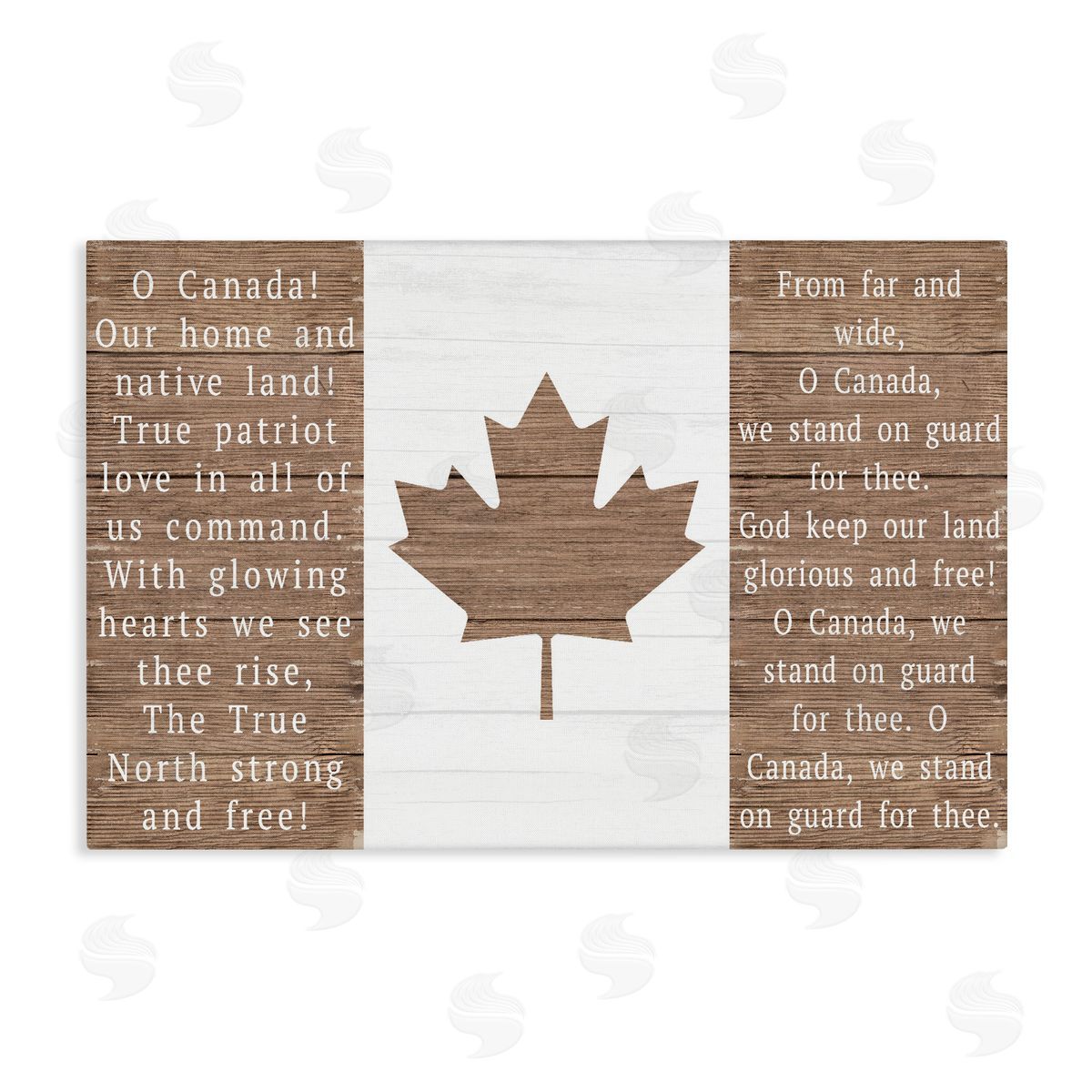 Lil' Rue O Canada Rustic Anthem Canvas Wall Art Print