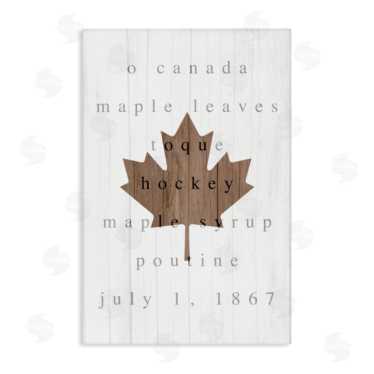 Lil' Rue Canada History Maple Leaf Canvas Wall Art Print