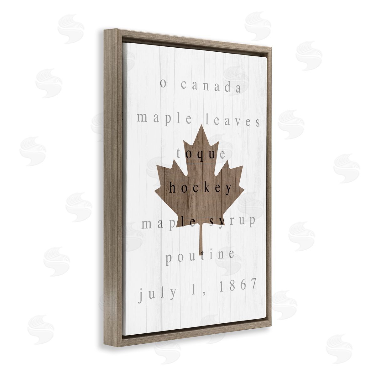 Lil' Rue Canada History Maple Leaf Canvas Wall Art Print