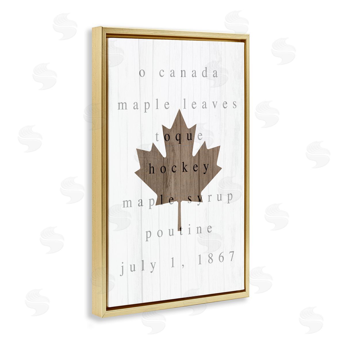 Lil' Rue Canada History Maple Leaf Canvas Wall Art Print