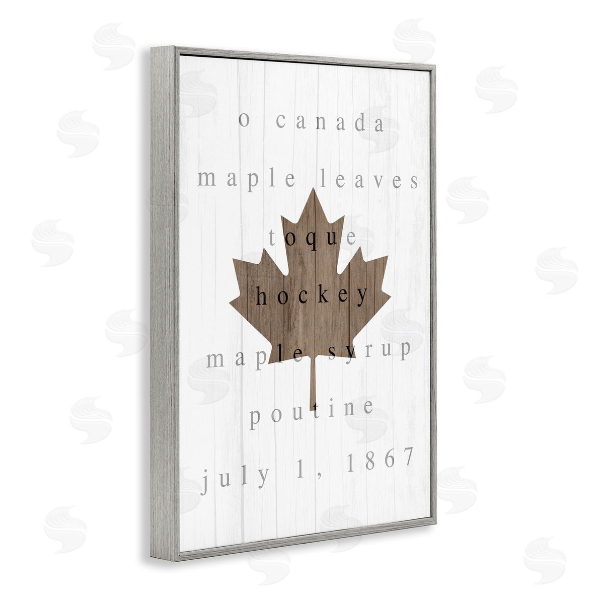 Lil' Rue Canada History Maple Leaf Canvas Wall Art Print