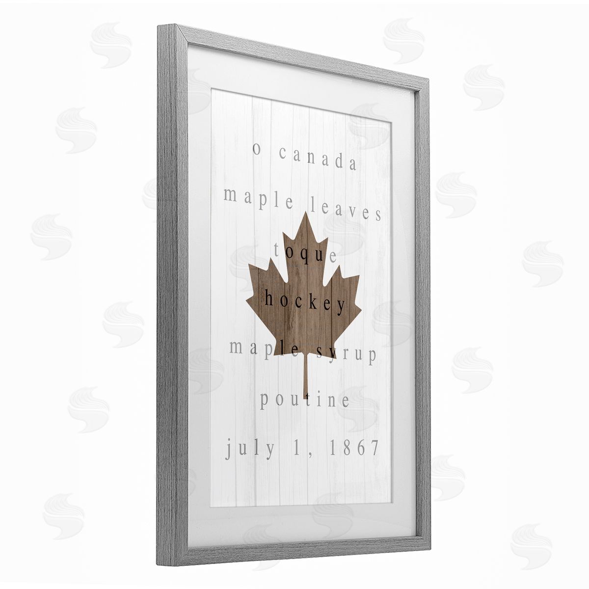 Lil' Rue Canada History Maple Leaf Canvas Wall Art Print